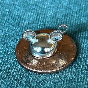 Silver Mickey Ears Charm Pendant